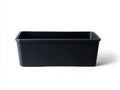 Fioriera rettangolare in polimero 45x 20x 18 cm - nero carbone - bordo rinforzato per balcone e terrazzo