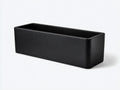 Vaso fioriera rettangolare in composito 50x 16x 16 cm - nero grafite - linea liscia per erbe aromatiche e balcone