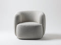 Poltrona lounge compatta in tessuto bouclé 83x81x76 cm - grigio perla - design morbido con schienale continuo