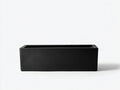 Fioriera rettangolare in composito 52x 20x 18 cm - nero opaco - linea minimal per esterni e terrazza